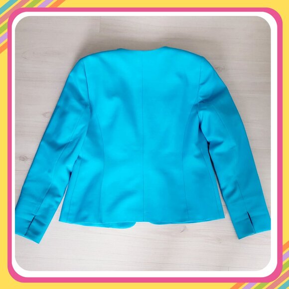 Black Label by Evan Picone Blue Blazer - Size 4 - Picture 5 of 6